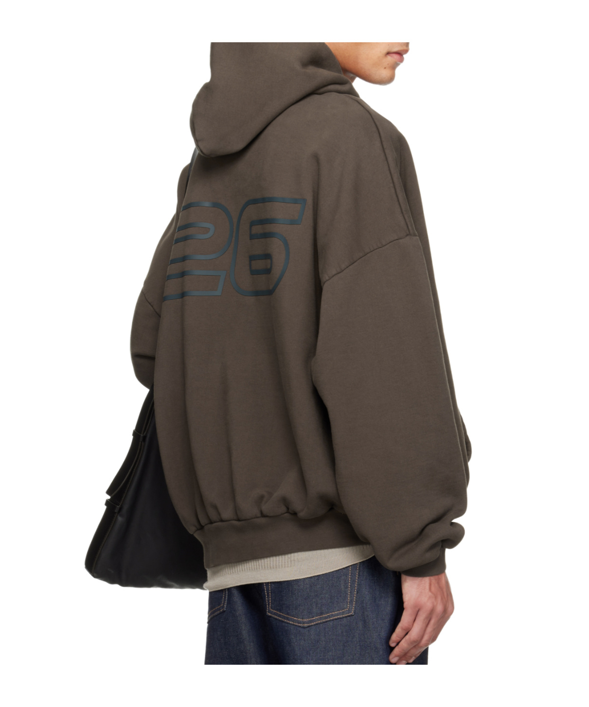 Essentials Heavy Fleece 90s Hoodie In Brown