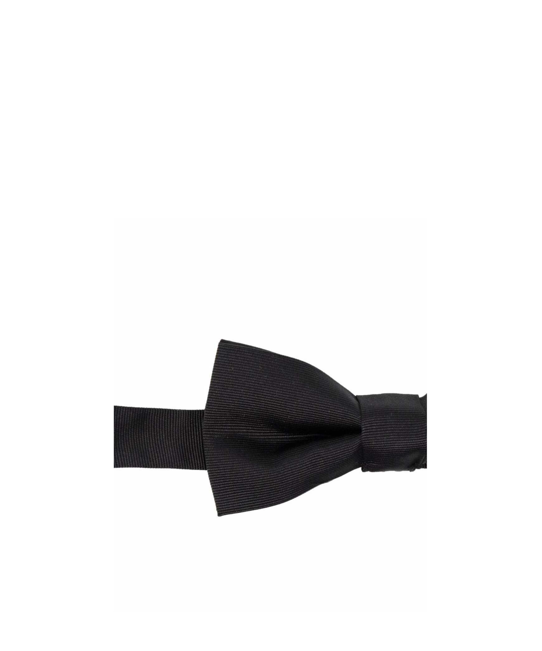 Dsquared2 Ribbed Pre-tied Bow Ties With Adjustable Strap In Black