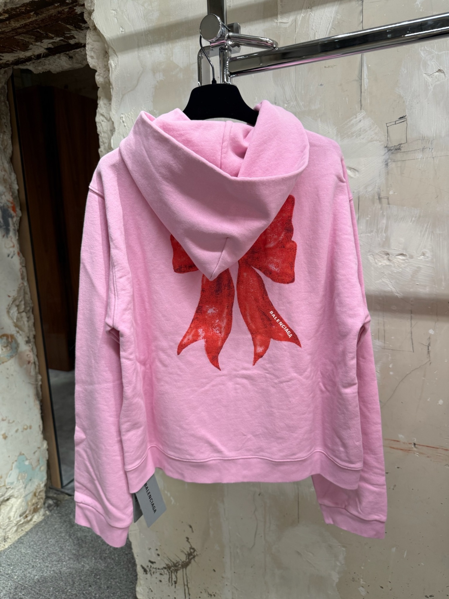 Balenciaga Zippered Hoodie In Pink