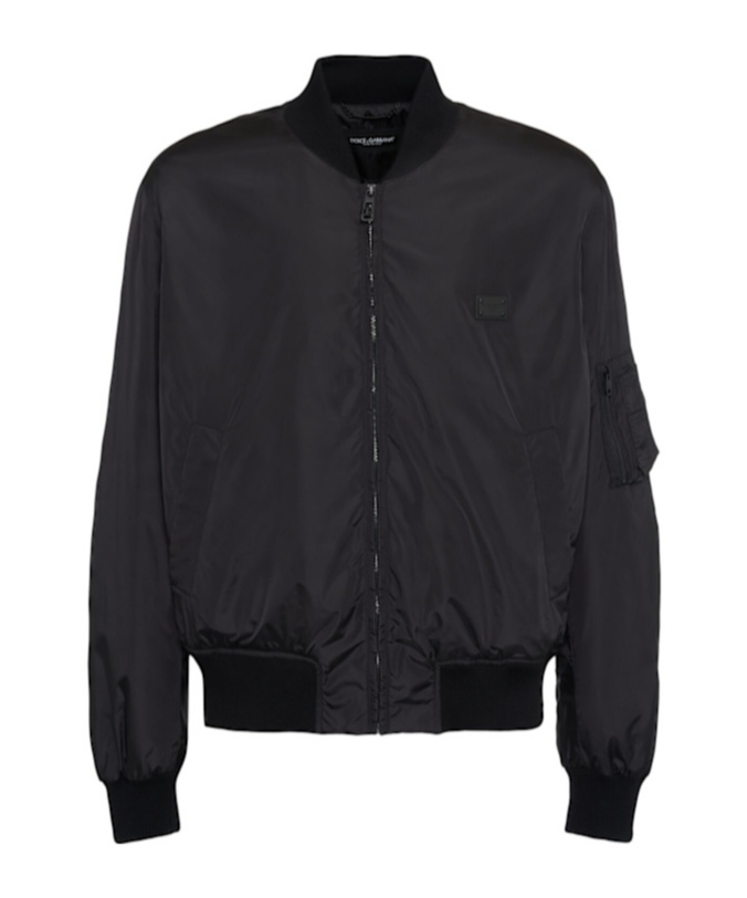 Dolce & Gabbana Leather Zip-up Bomber Jacket