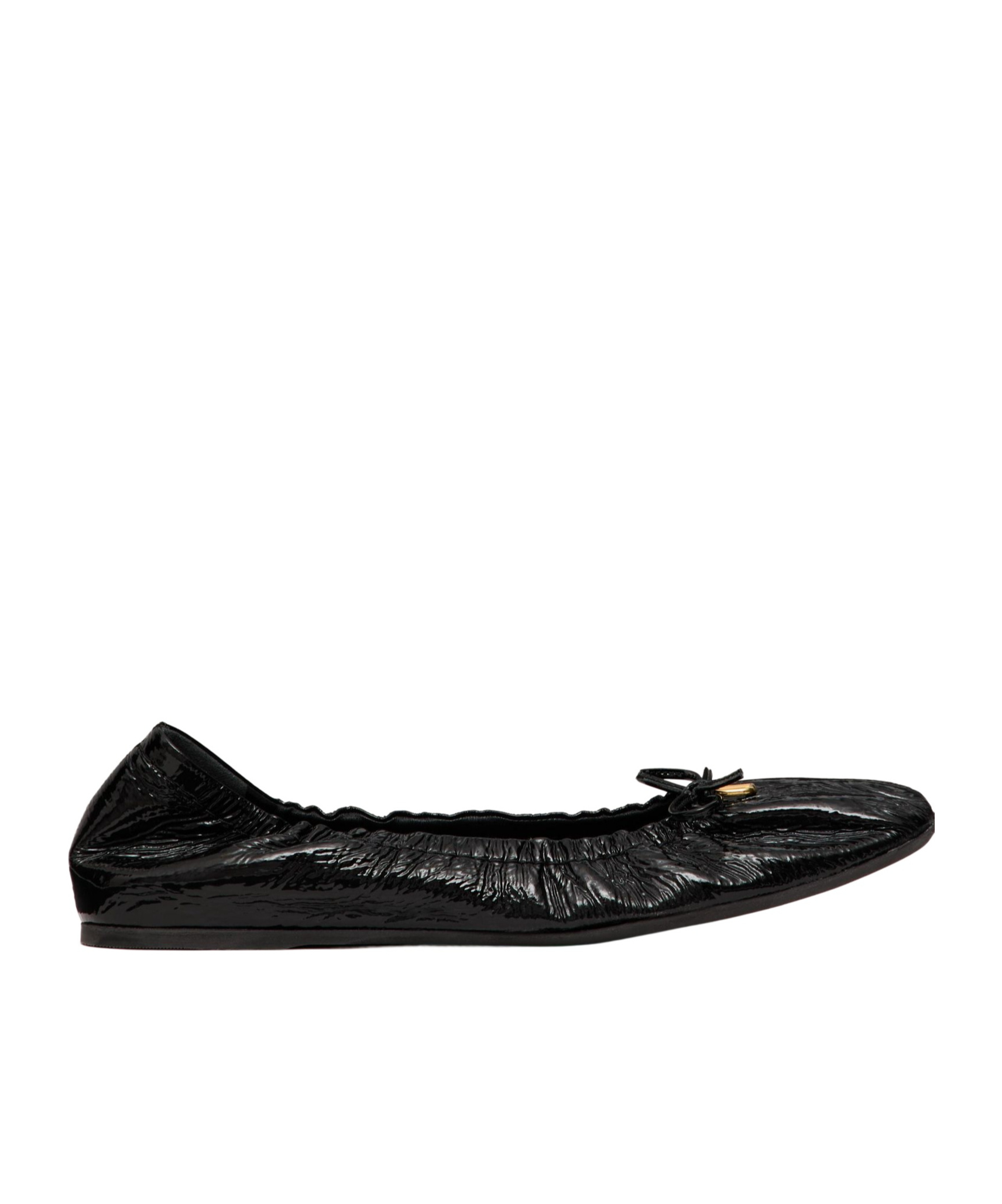 Valentino Vlogo Signature Ruched Slip-on Ballerina In Black
