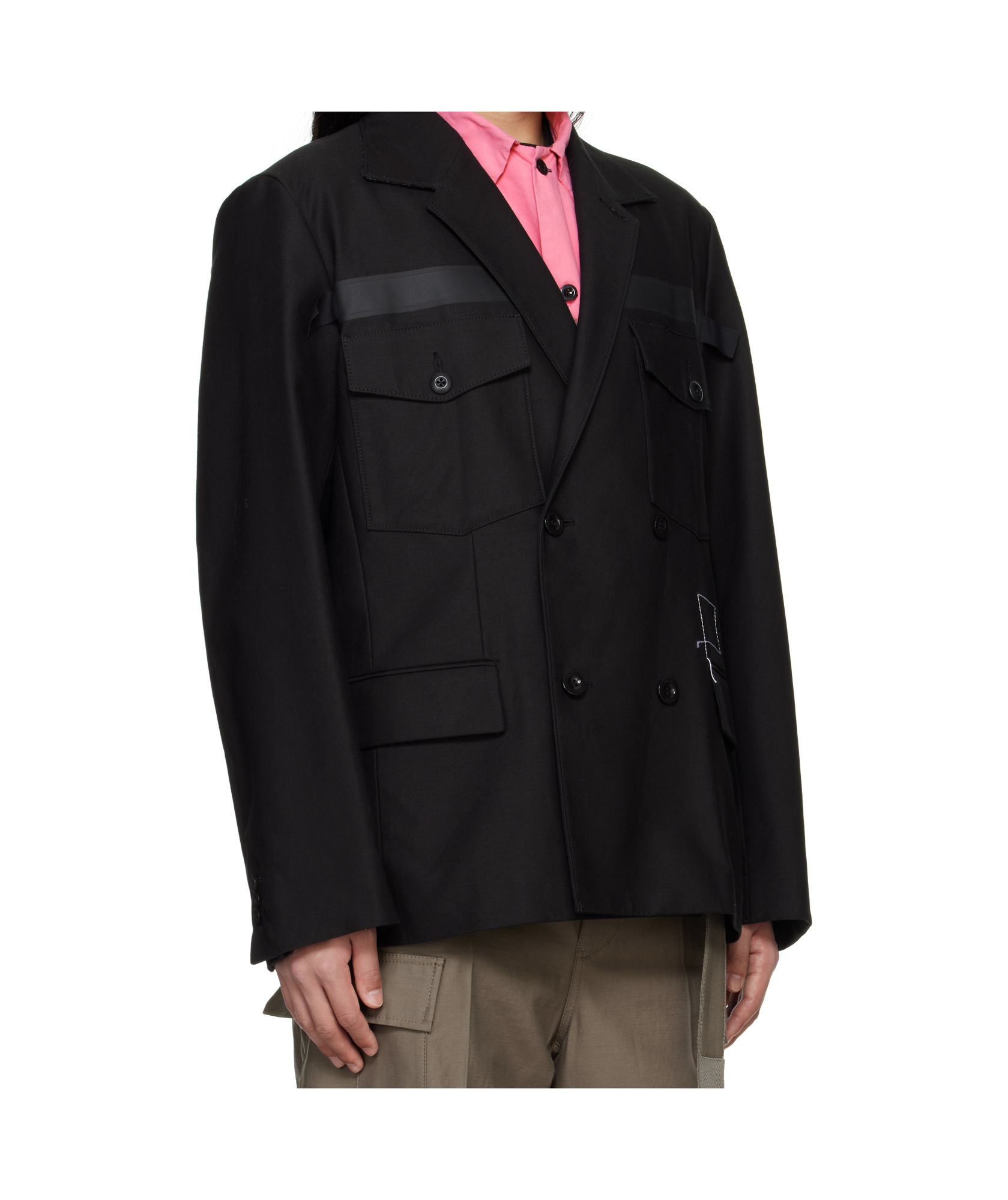Sacai X Wtaps Blazer In Black