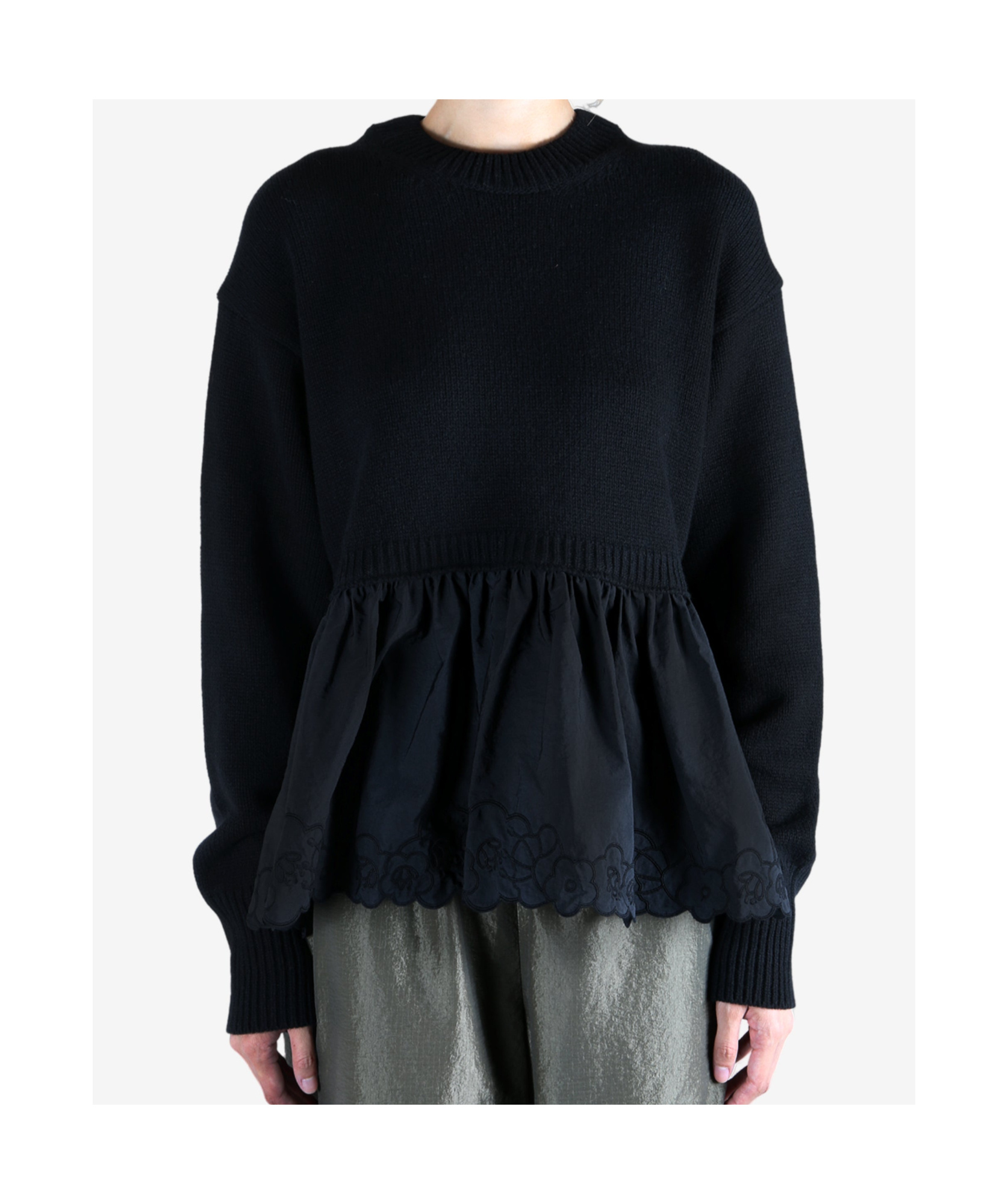 Cecilie Bahnsen Long-sleeved Sweater In Black