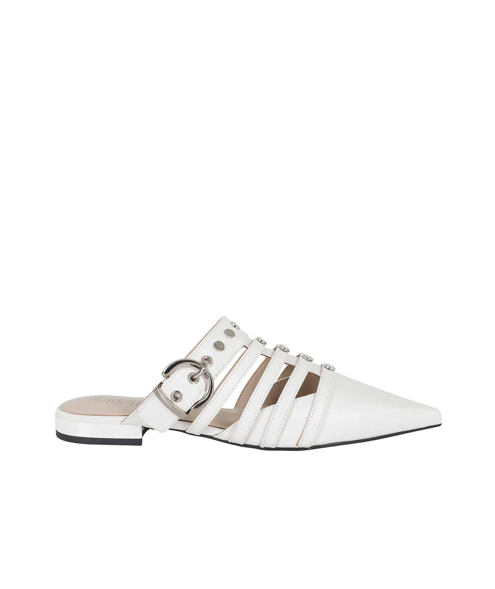 Shop Pinko Rivet Muller Shoes In White