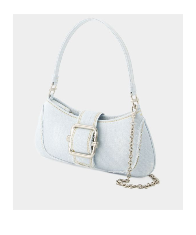Osoi Small Brocle Denim Shoulder Bag In White