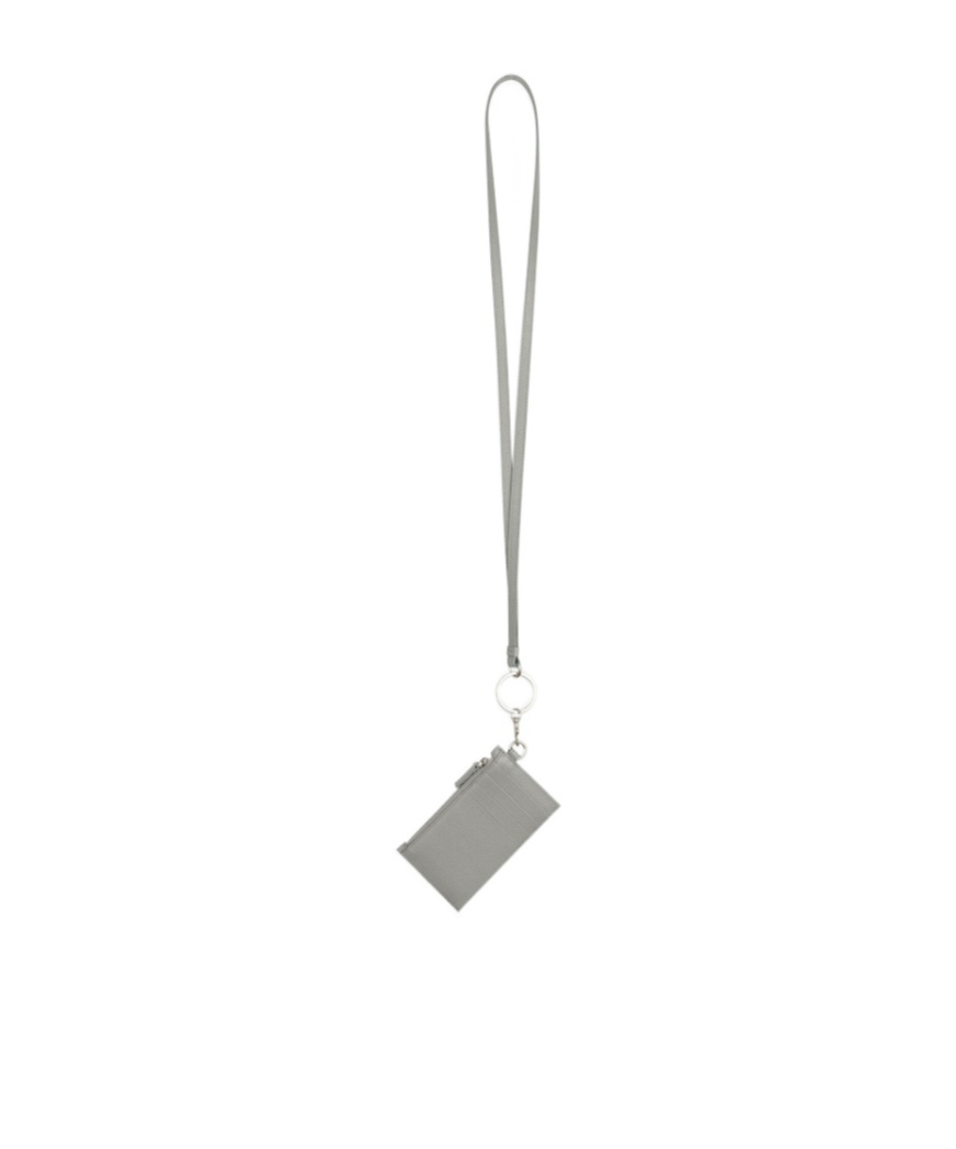 Balenciaga Cash Lanyard-strap Cardholder In Gray