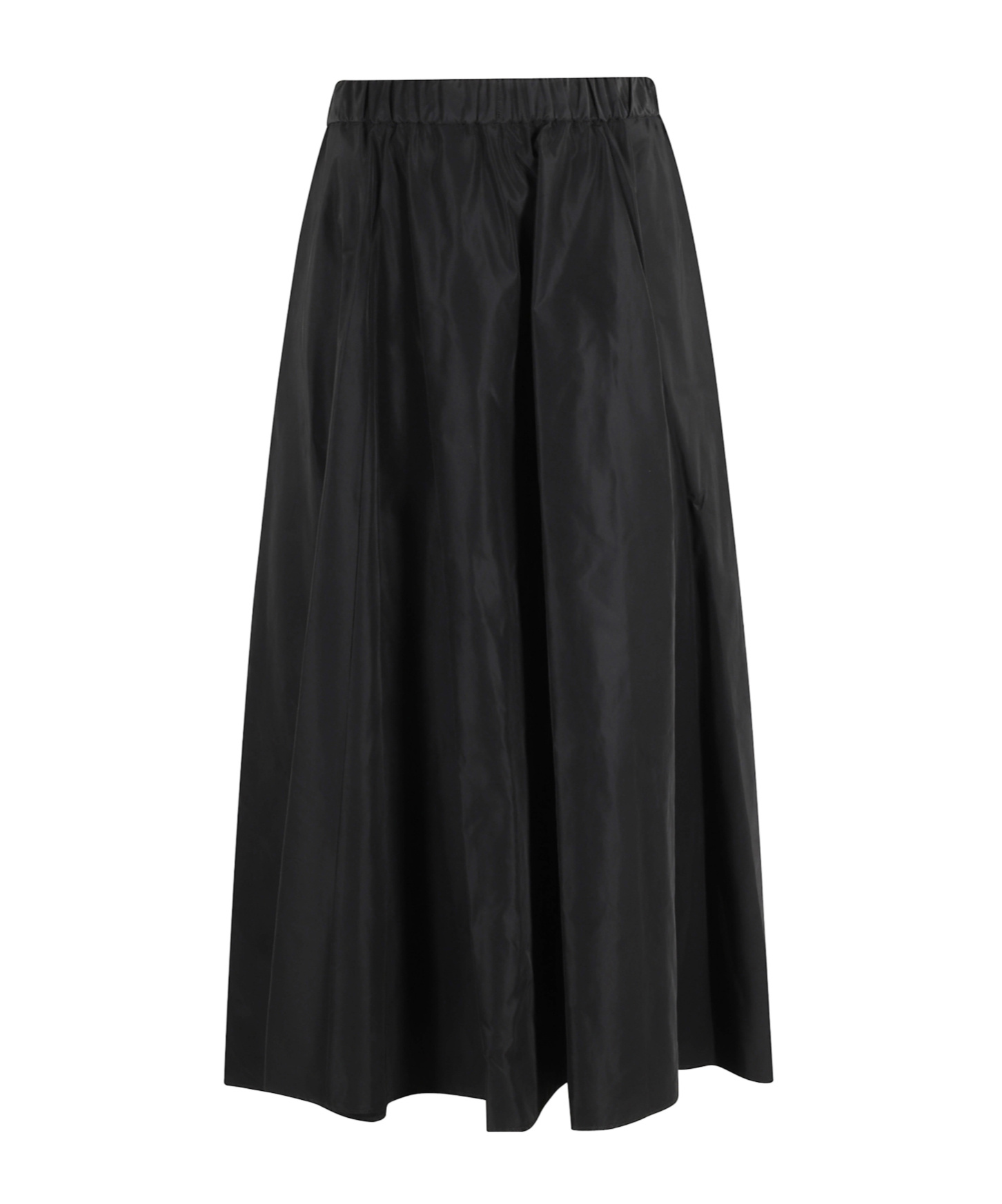 Aspesi Pleated A-line Mid-length Skirt In Black