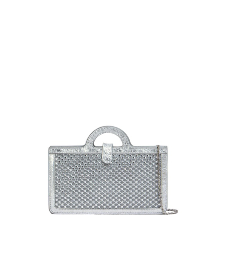 Marni Tropicallia Crystal-embellished Wallet-on-chain In Gray