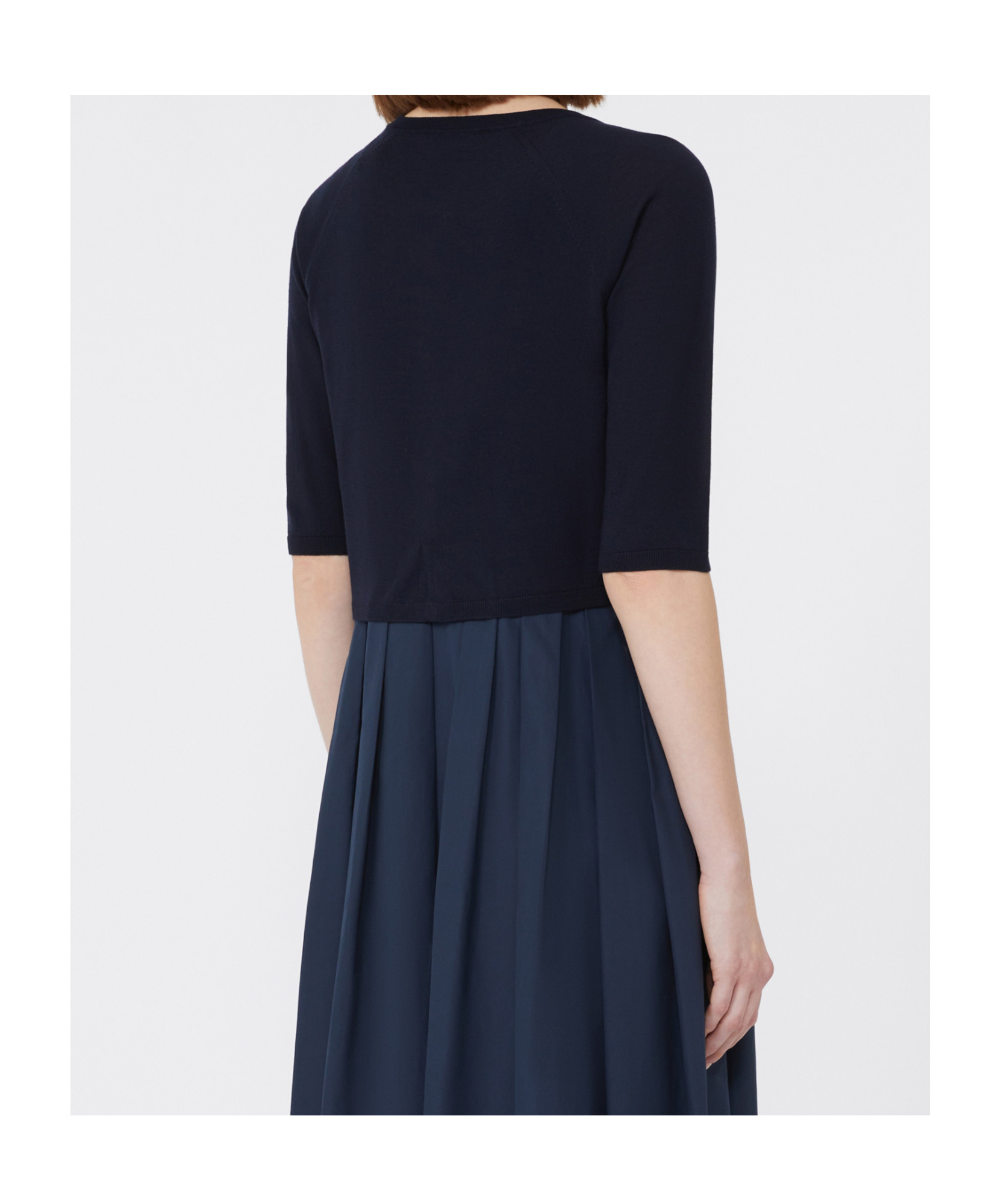 Max Mara Short Wool Cardigan In Black
