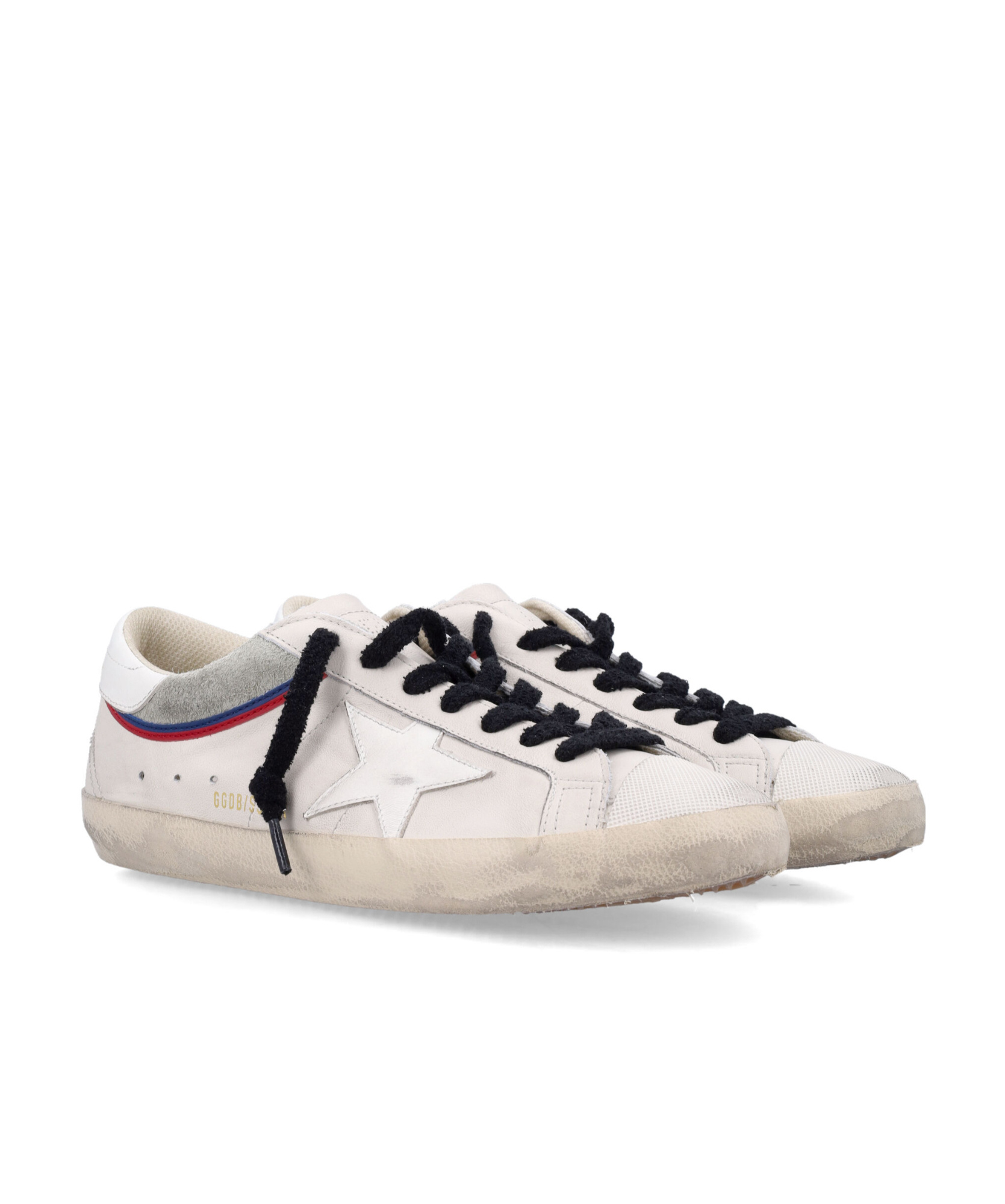 Golden Goose Multicolor Leather Super Star Sneakers In Whitish Grey