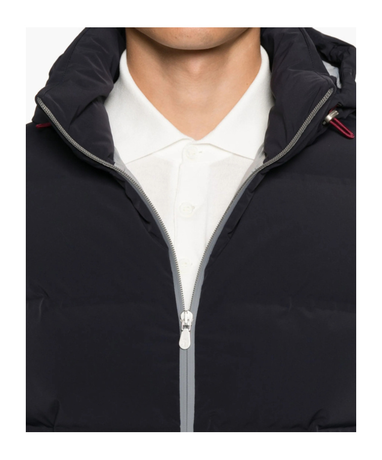 Brunello Cucinelli Hooded Quilted Jacket In Black