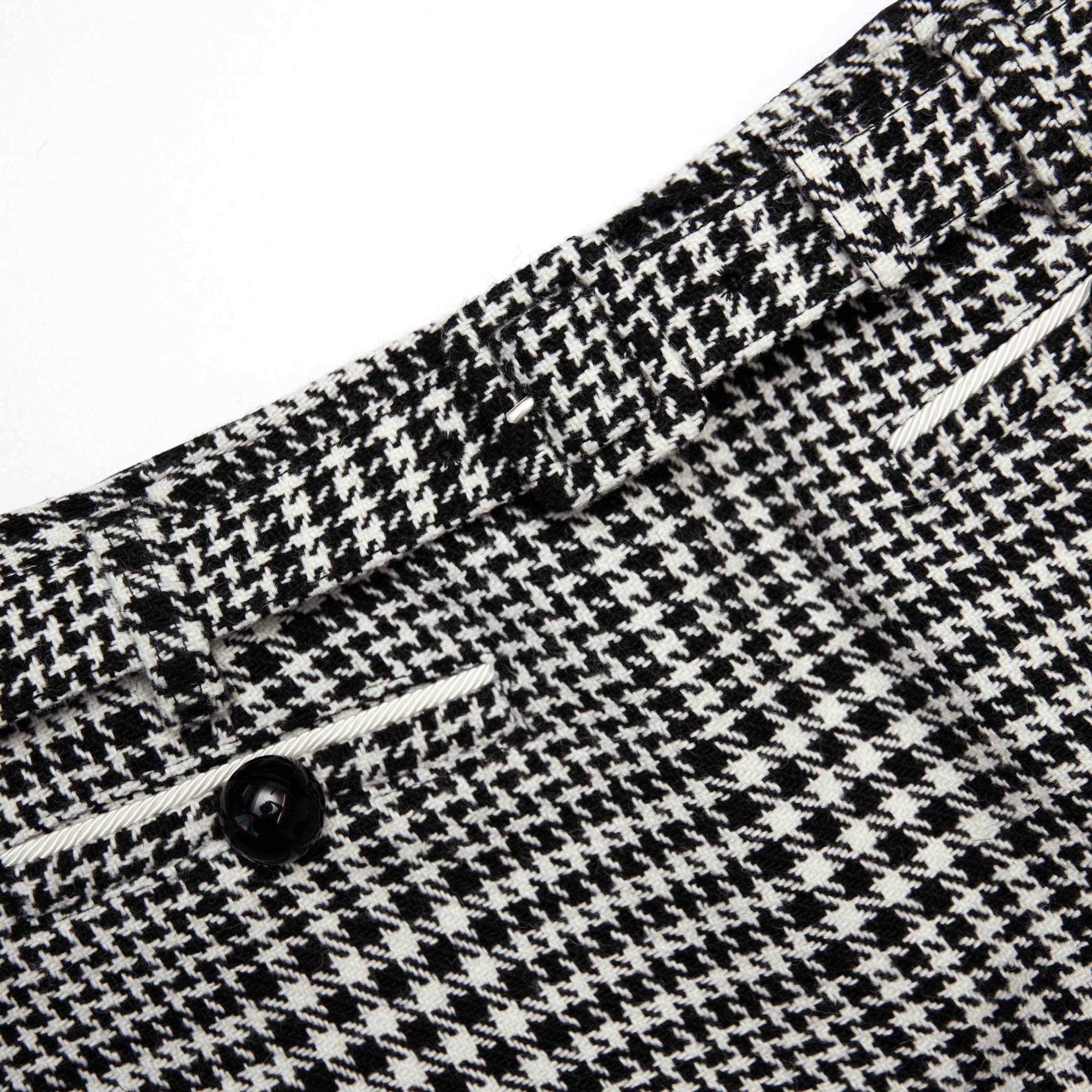 Self-portrait Houndstooth Embellished Trim Cropped Jacket In Gray