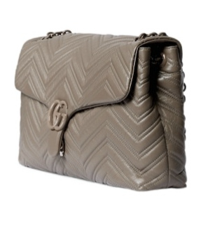 Gucci Gg Marmont Large Shoulder Bag In Gray