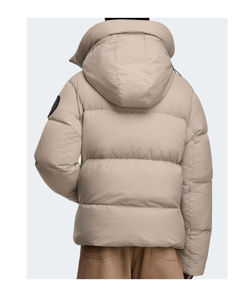 Canada Goose Matte Finish Puffer Jacket With High Collar In Gray