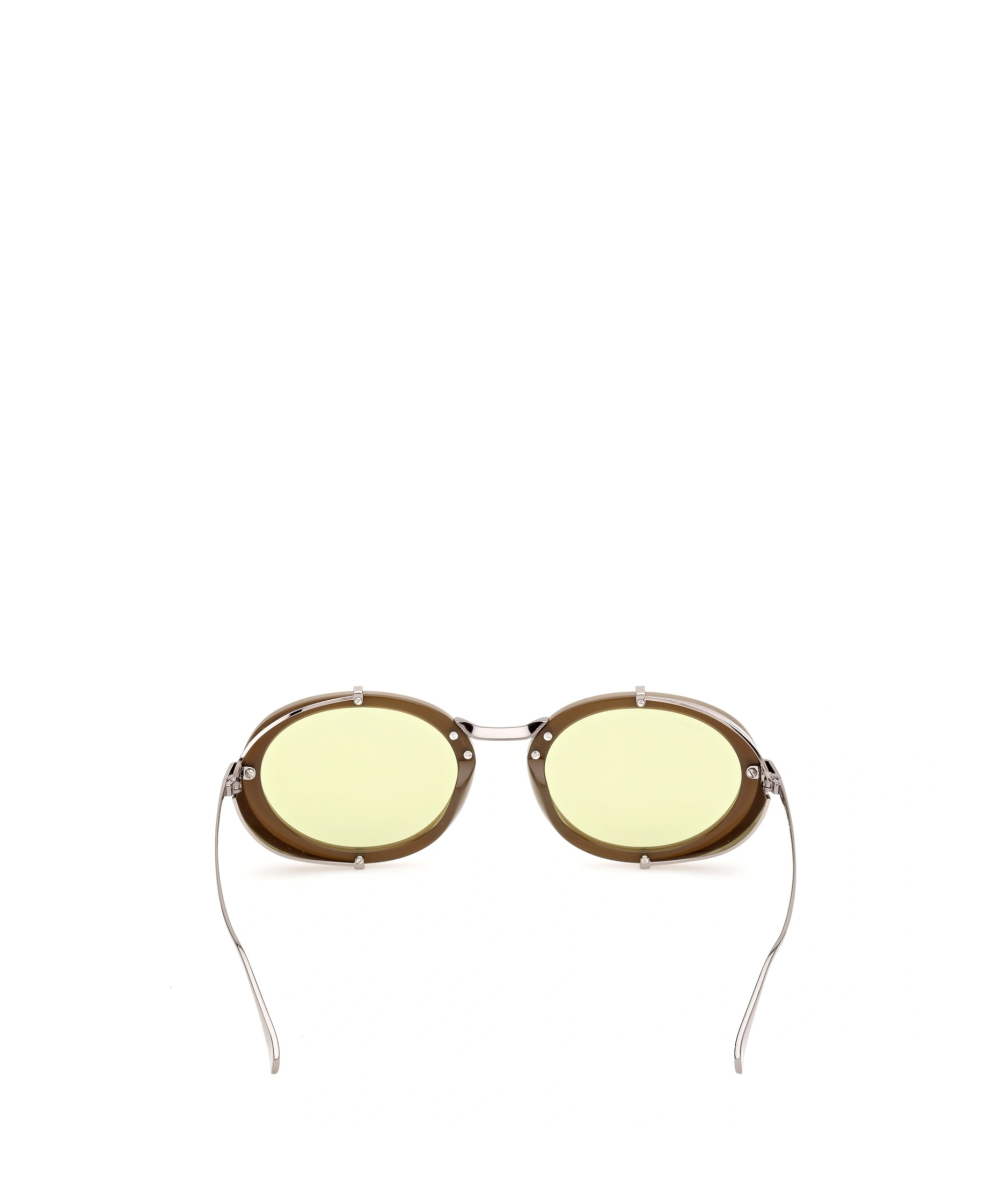 Max Mara Oval Frame Sunglasses In Yellow