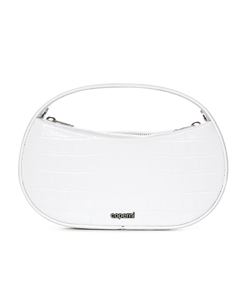 Shop Coperni Small Sound Swipe Shoulder Bag In White