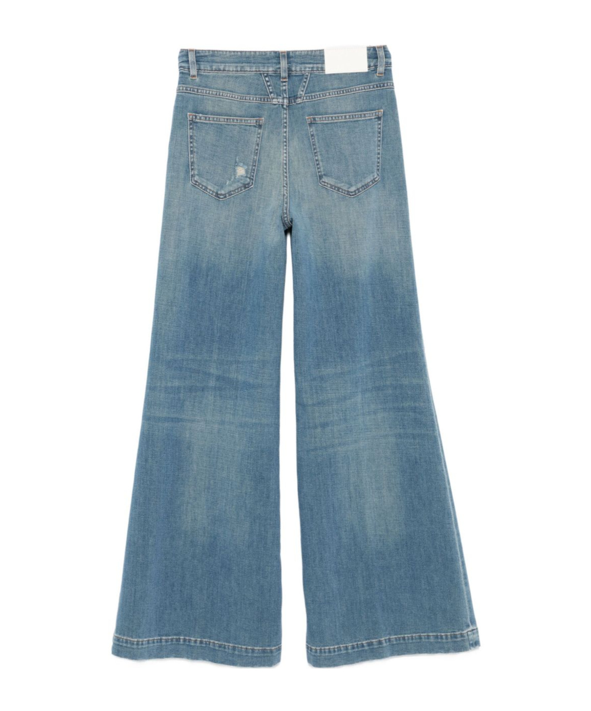 Closed Five-pocket Design Flared Jeans In Blue