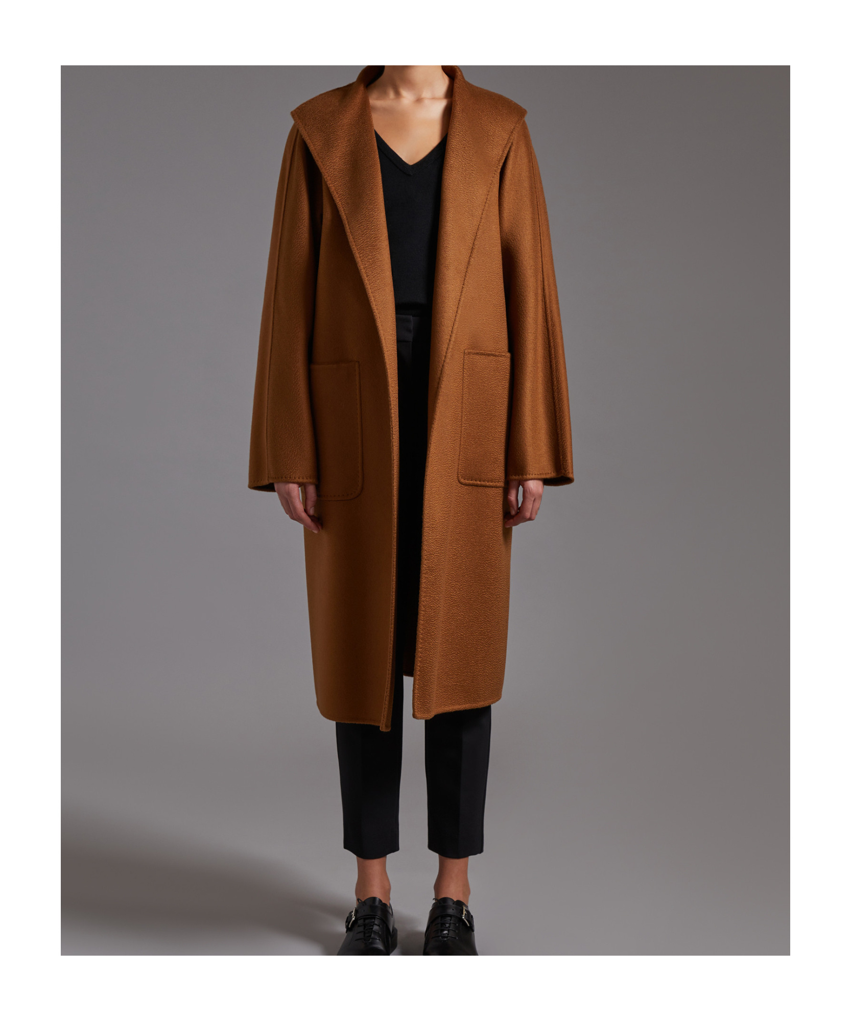 Max Mara Vertical Collar Double-sided Cashmere Coat