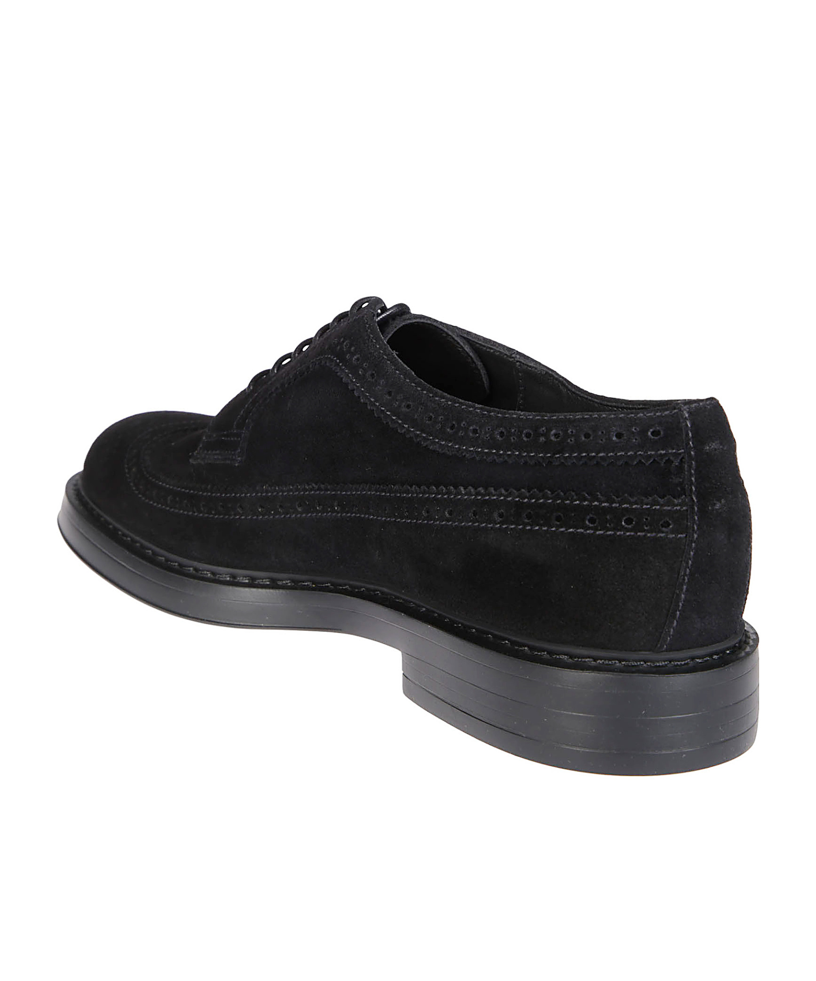 Doucal's Swallowtail Derby Shoes In Black