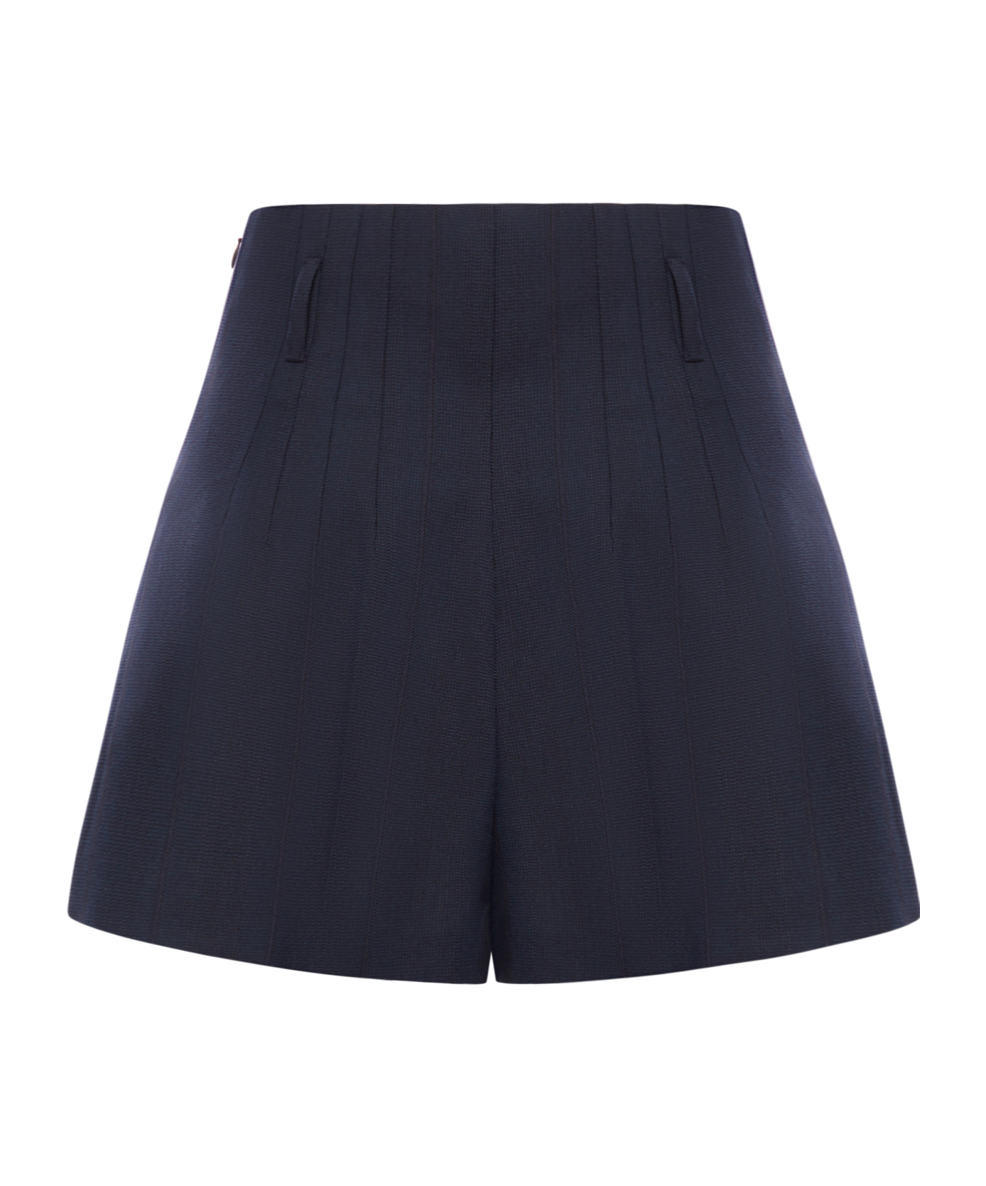 Prada High-waist Flared Shorts In Blue