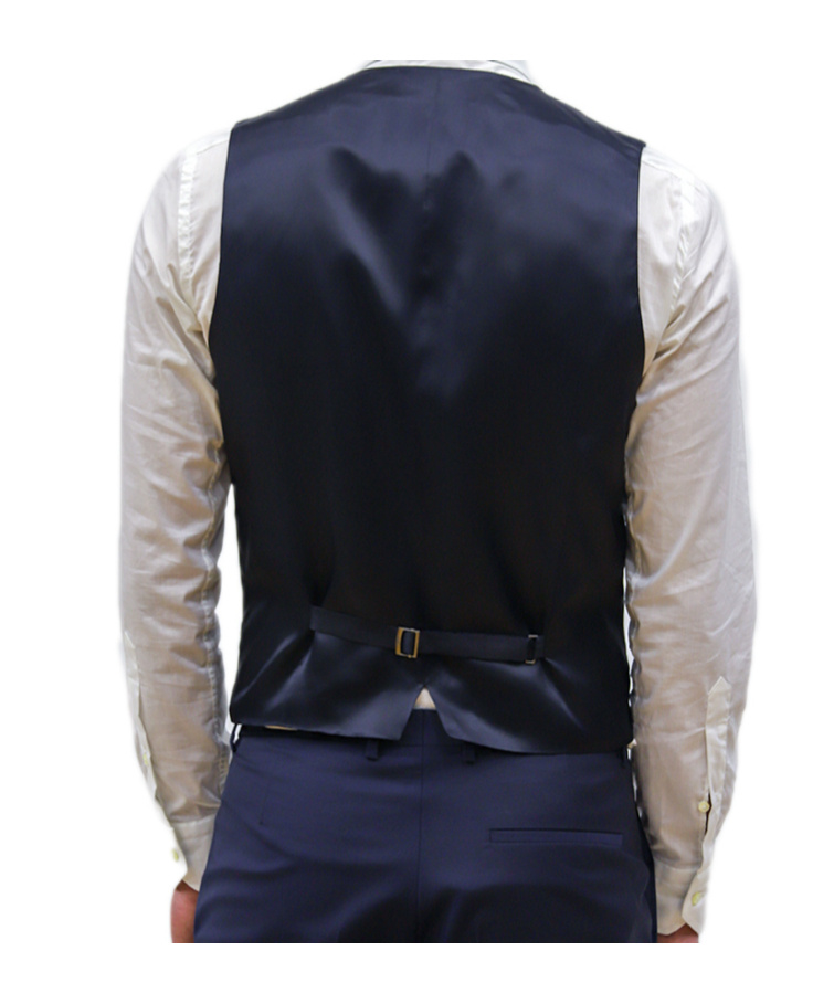 Hugo Boss Button-down Waistcoat In Blue