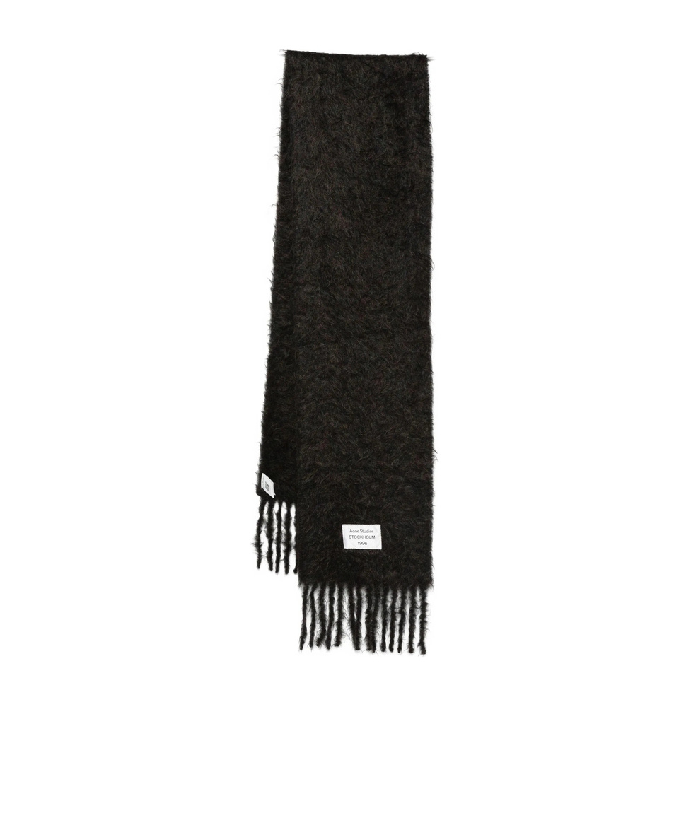 Acne Studios Fringed Scarf In Black