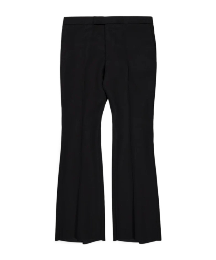 Alexander Mcqueen Black Tailored Barathea Trousers In Black