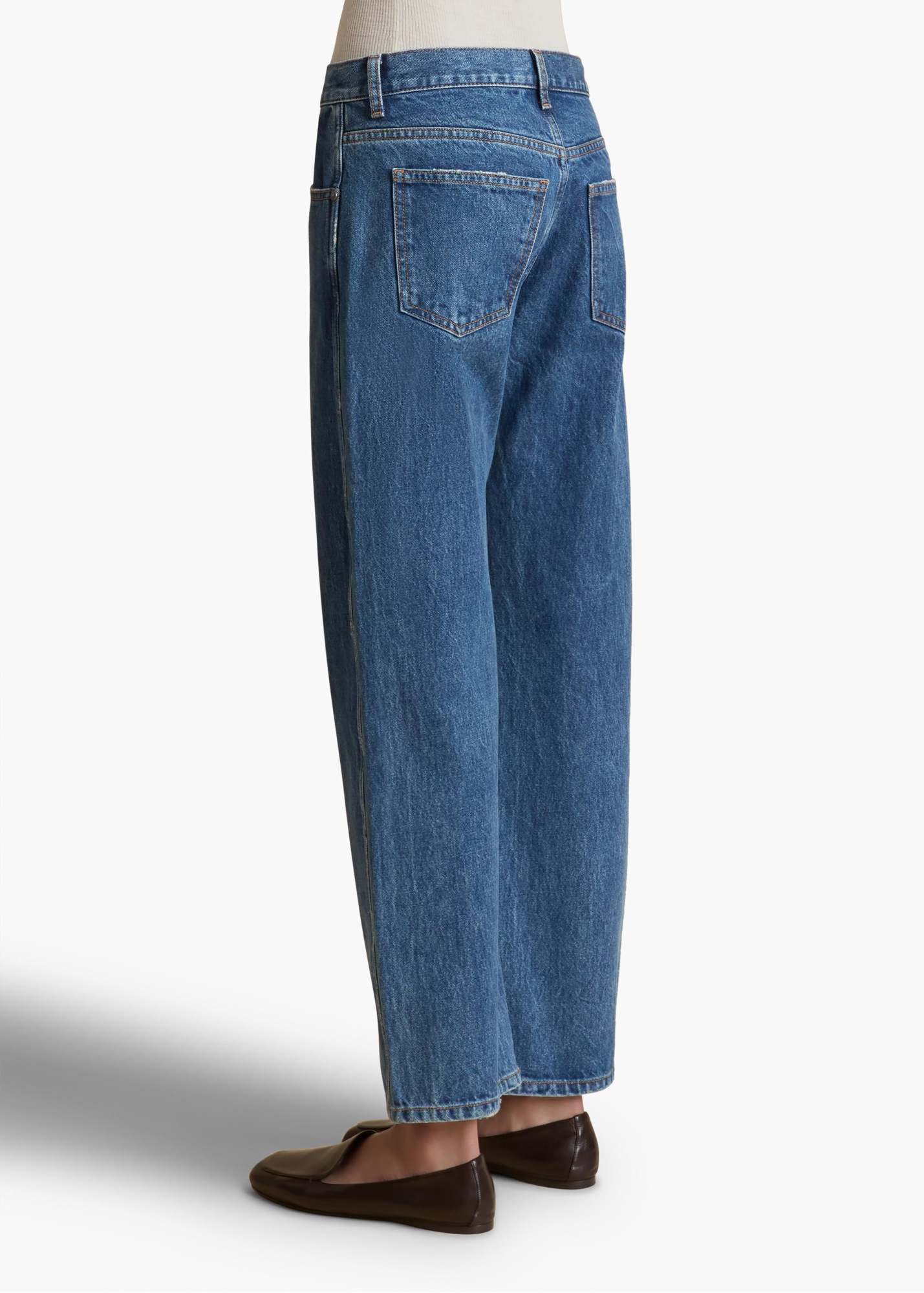 Khaite Kerrie Acid-wash Straight-leg Jeans In Blue