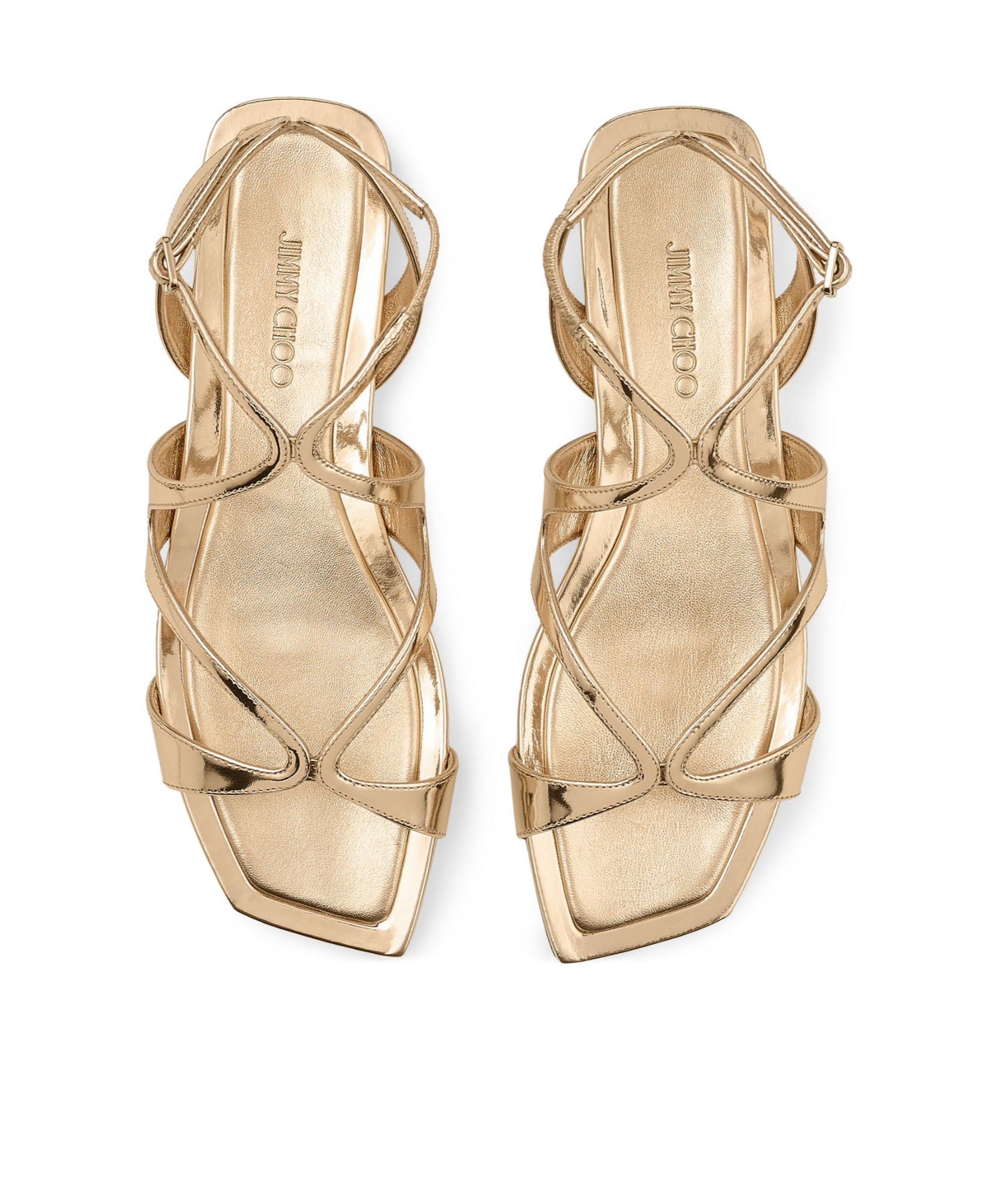 Jimmy Choo Sandales En Cuir Ayla In Nude