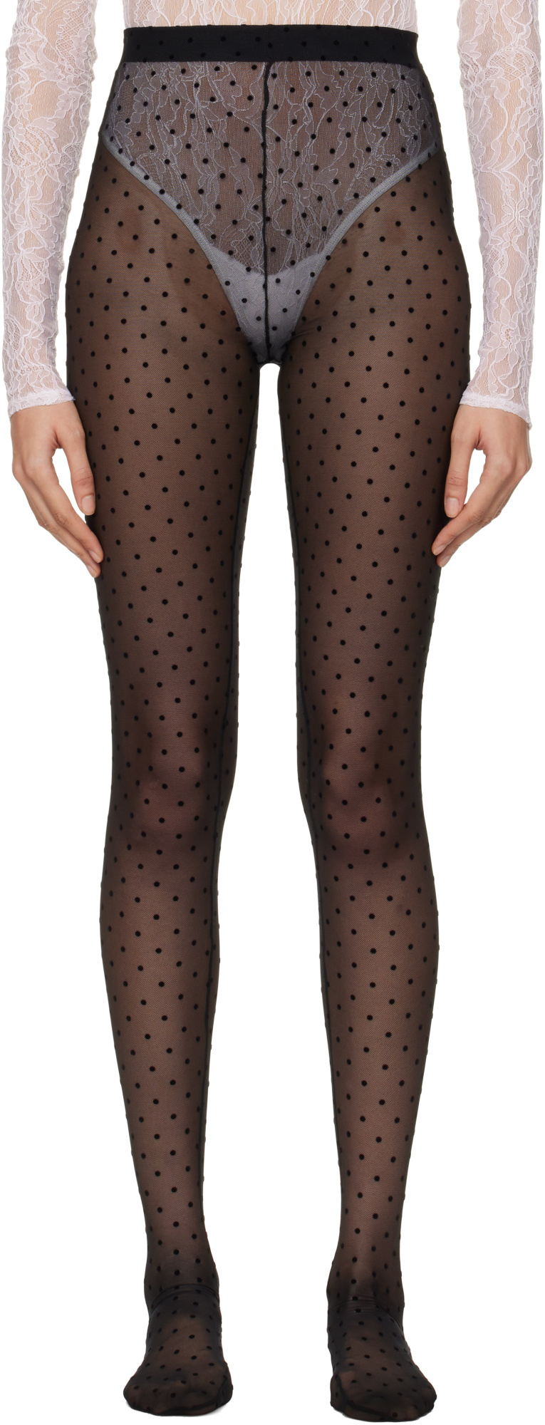 Wardrobe.nyc Polka Dot Tights