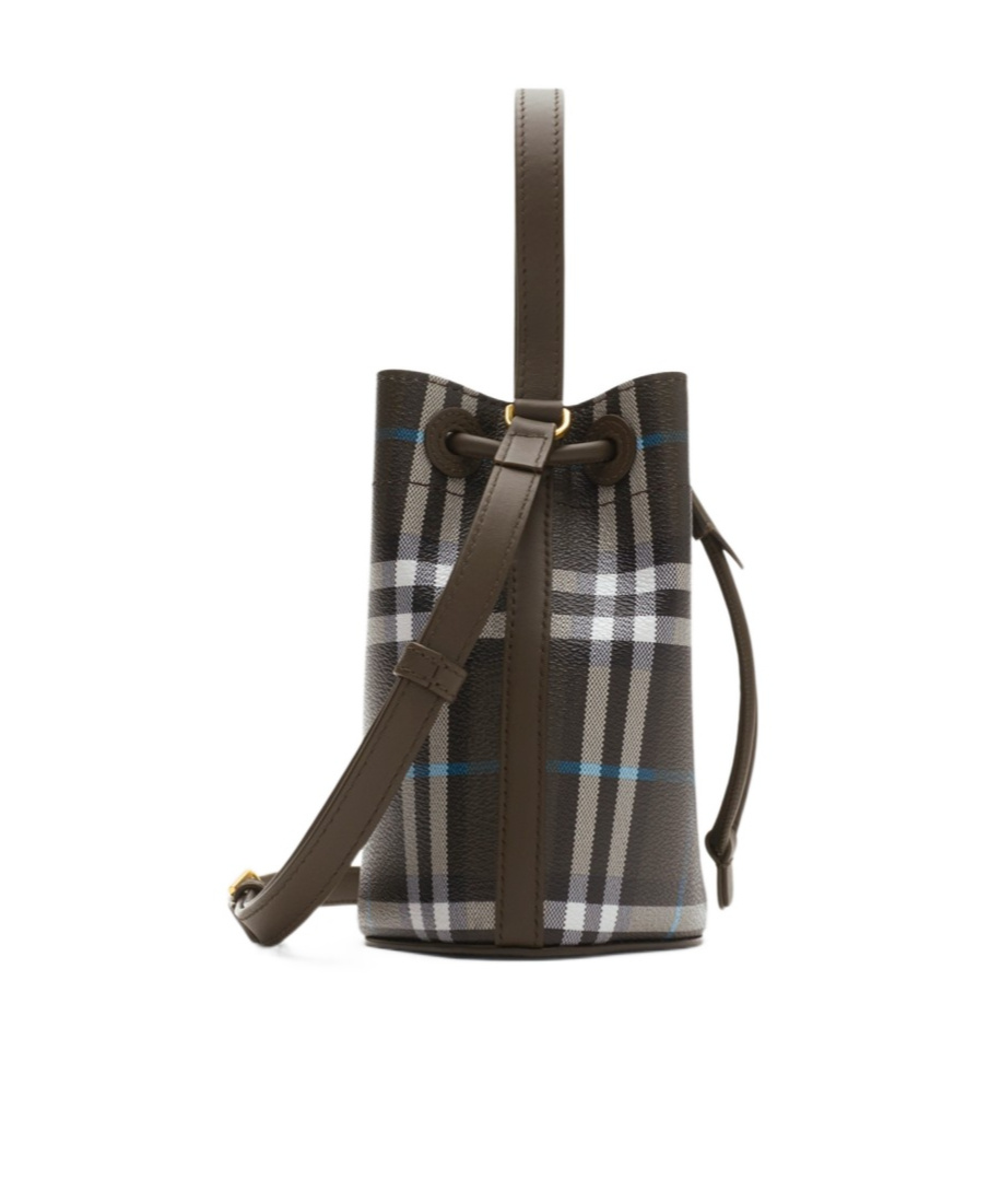 Burberry Check Mini Bucket Bag In Black