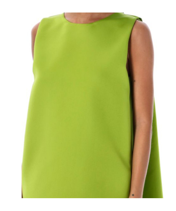 Shop Philosophy Di Lorenzo Serafini Sleeveless Satin Mini Dress In Green