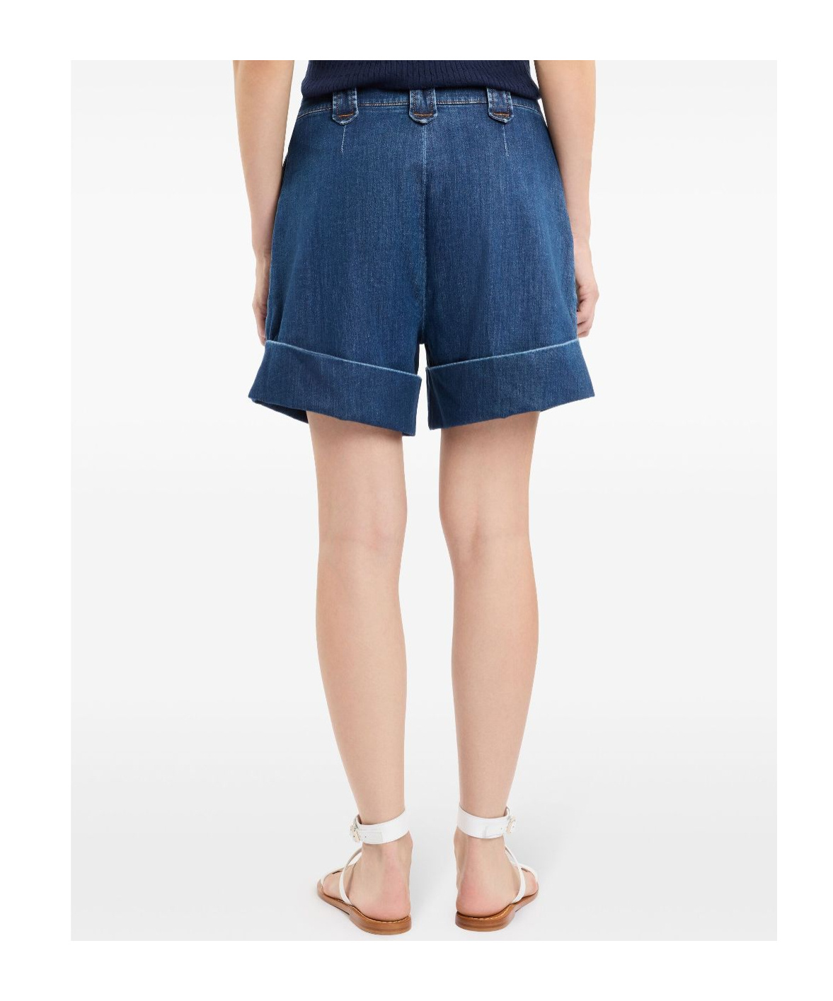 Fay Bermuda Shorts High Waist In Blue
