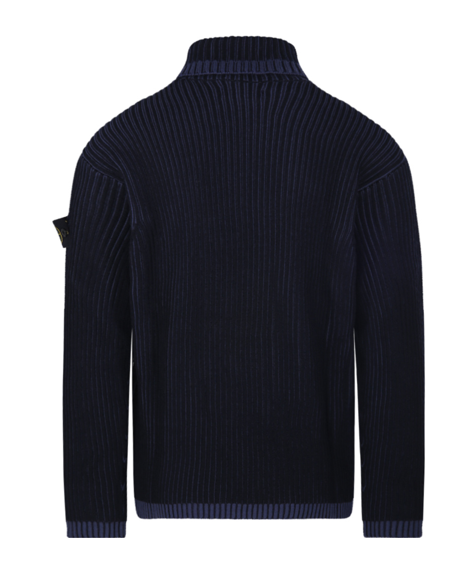 Stone Island Ribbed Knit In Blue