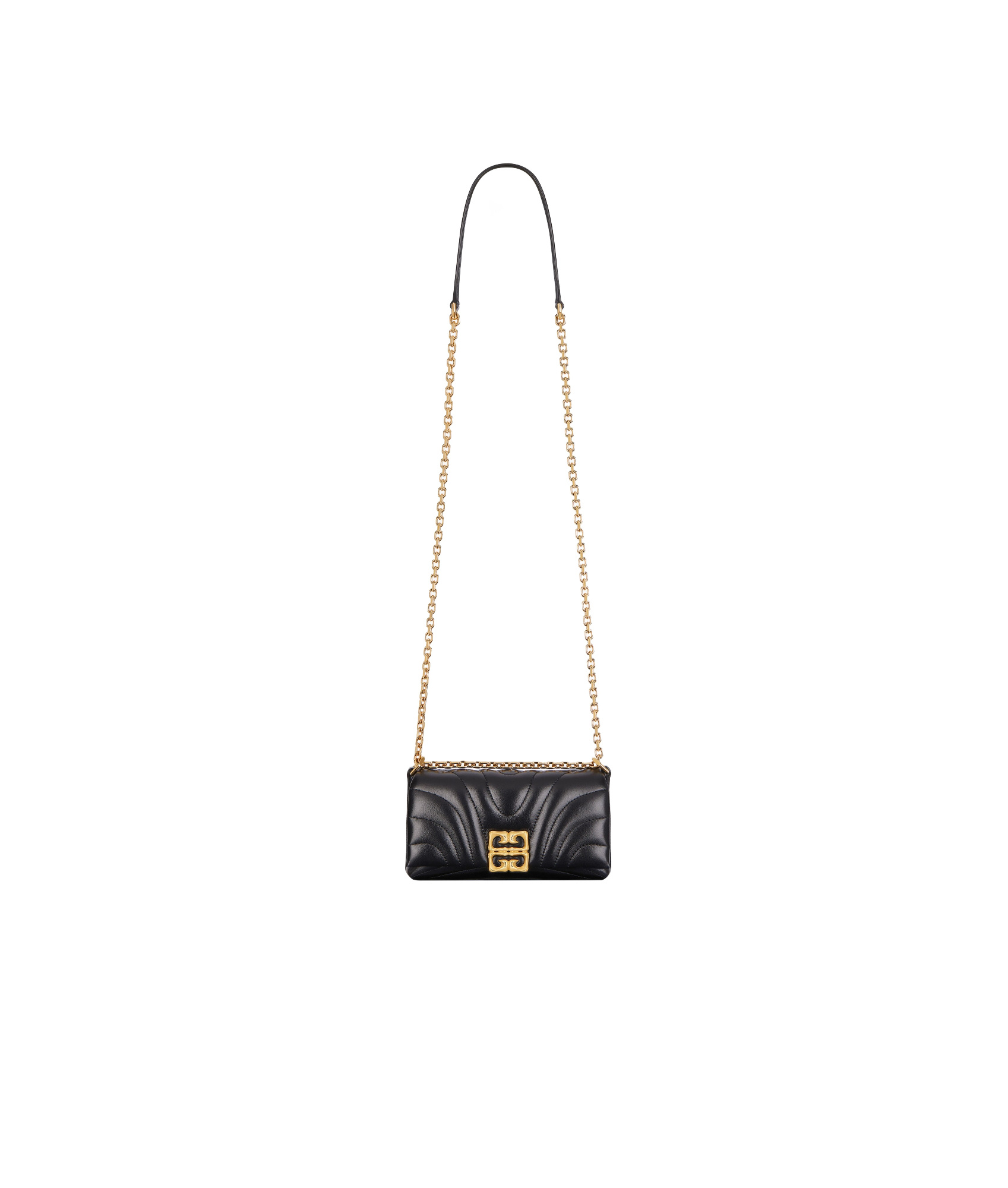 Givenchy 4g Liquid Chain Wallet In Quilted Leather In Black