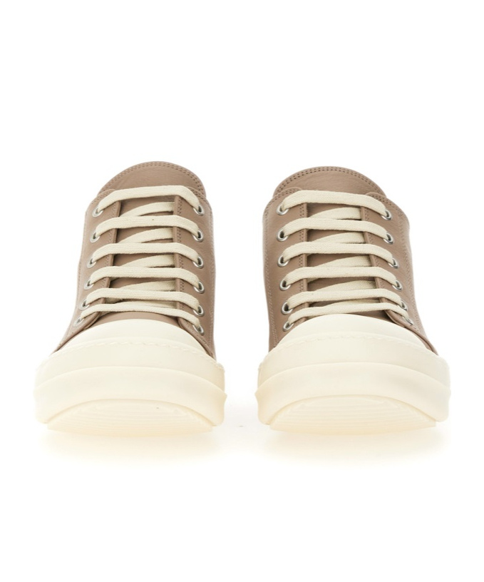 Rick Owens Lace-up Low-cut Casual Shoes In Nude
