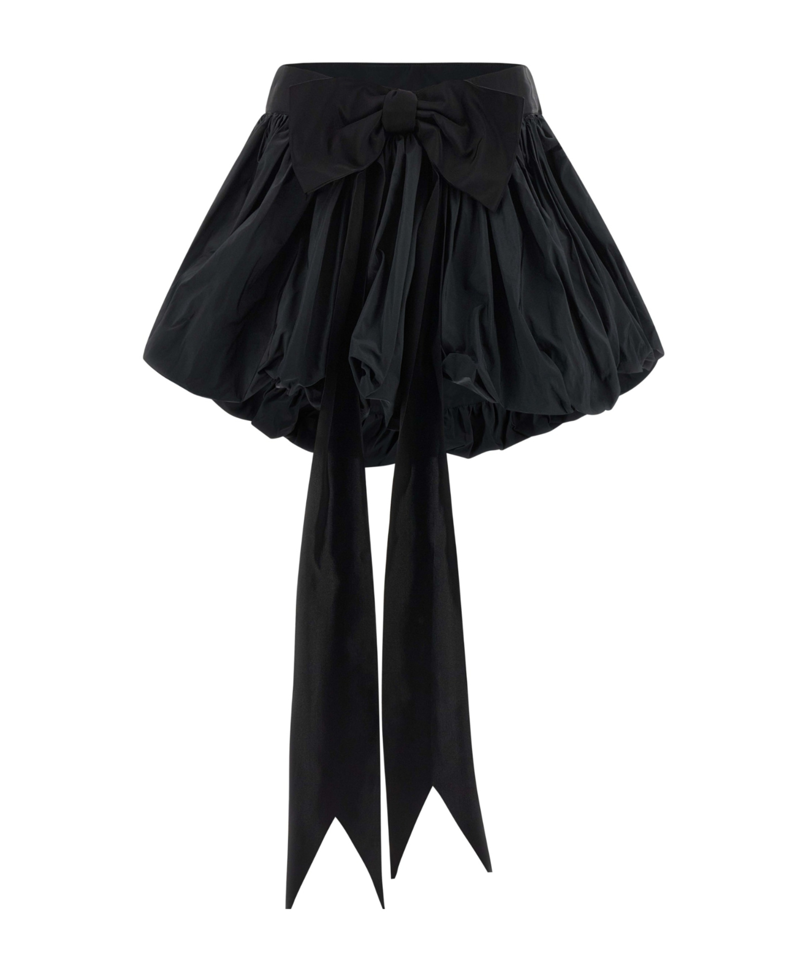 Dsquared2 High Waist Ruffled Skirt Bow Detail In Black