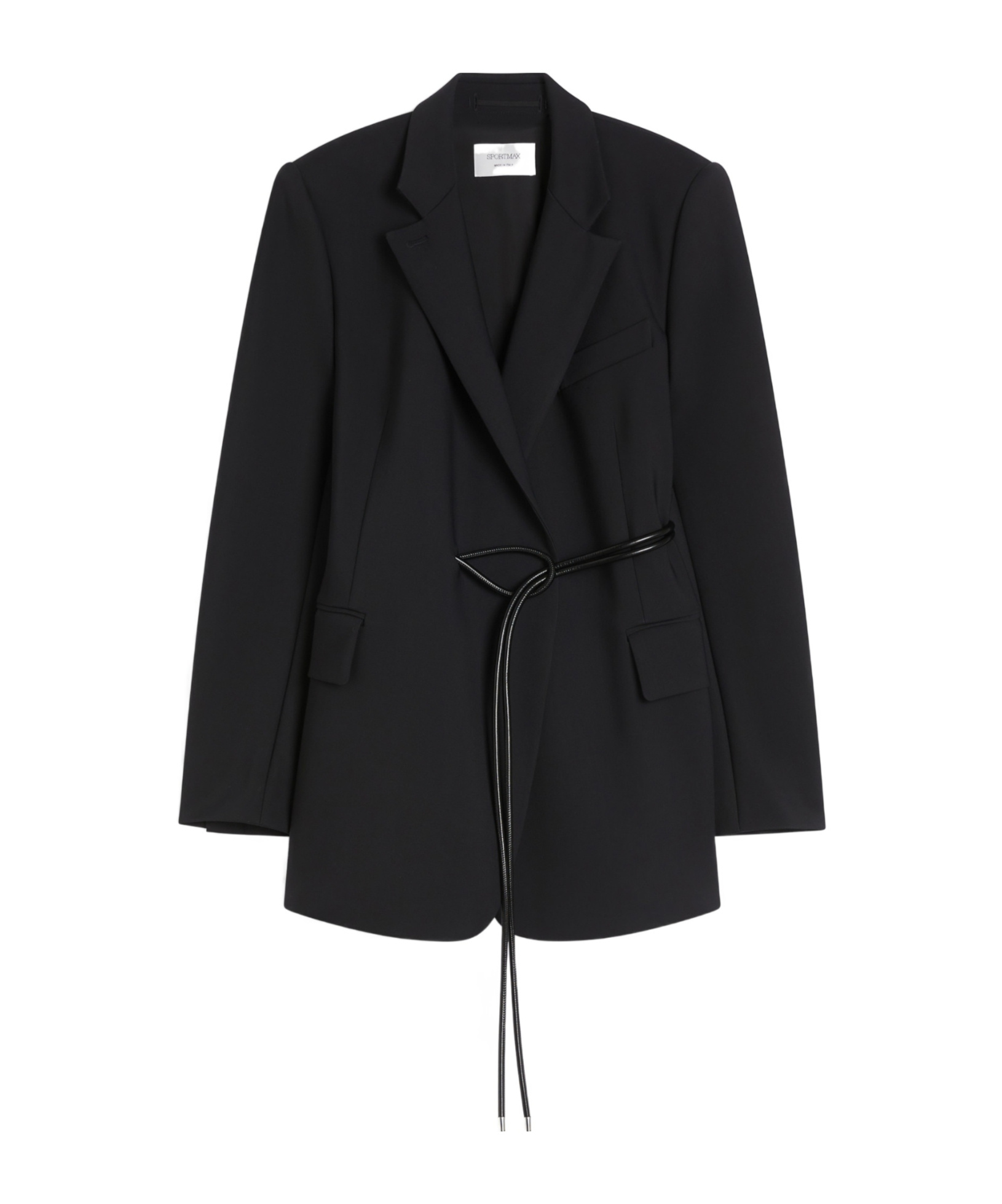 Sportmax Belted Blazer In Black