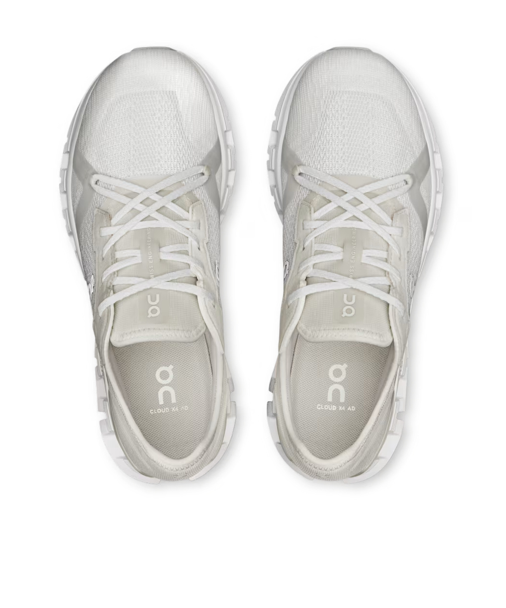 On Running Lace-up Sneakers In White