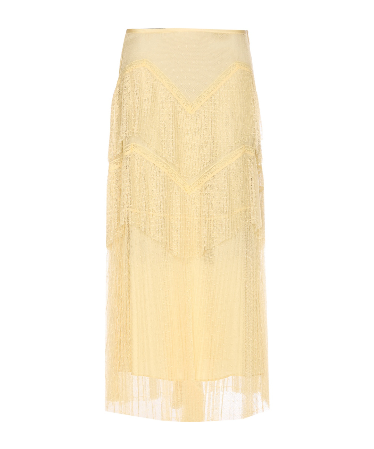 Shop Twinset Pleated Tulle Maxi Skirt