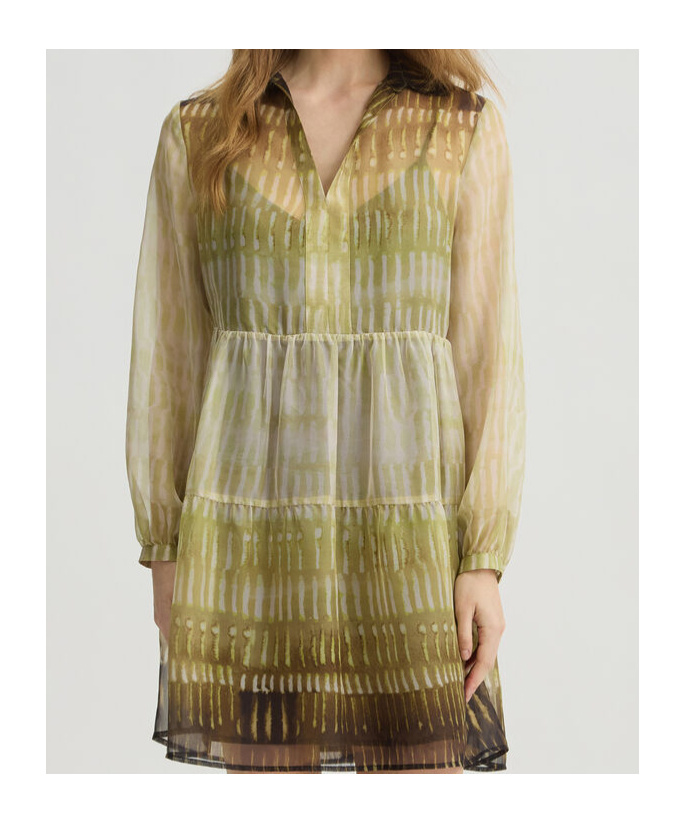 Liu •jo Liu Jo Tiered Mini Dress With Button-down Front