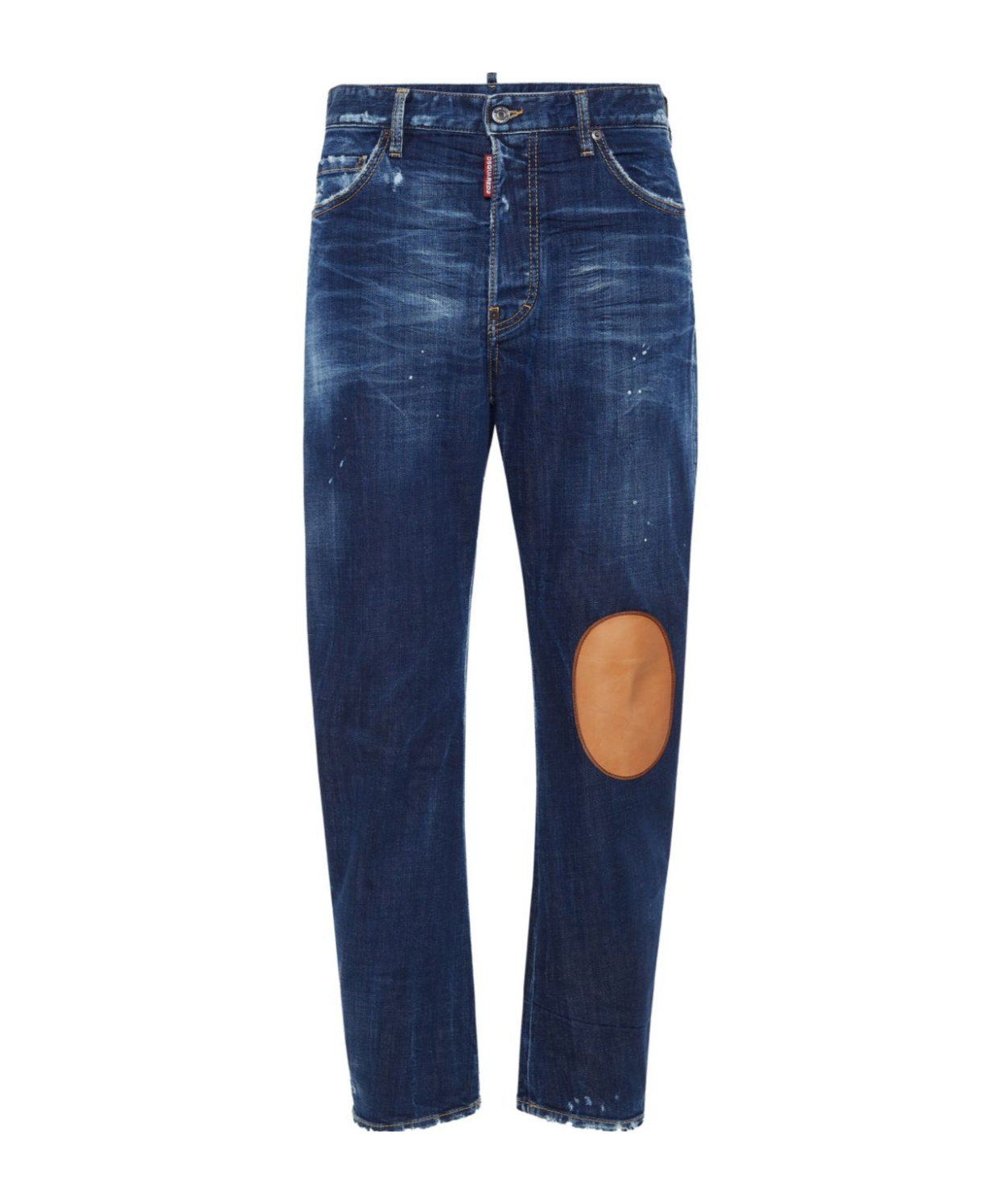 Dsquared2 Stretch-cotton Tapered Jeans In Blue