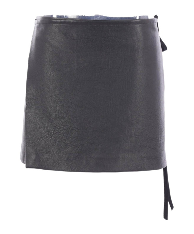 Ann Demeulemeester Wrap Mini Skirt In Black