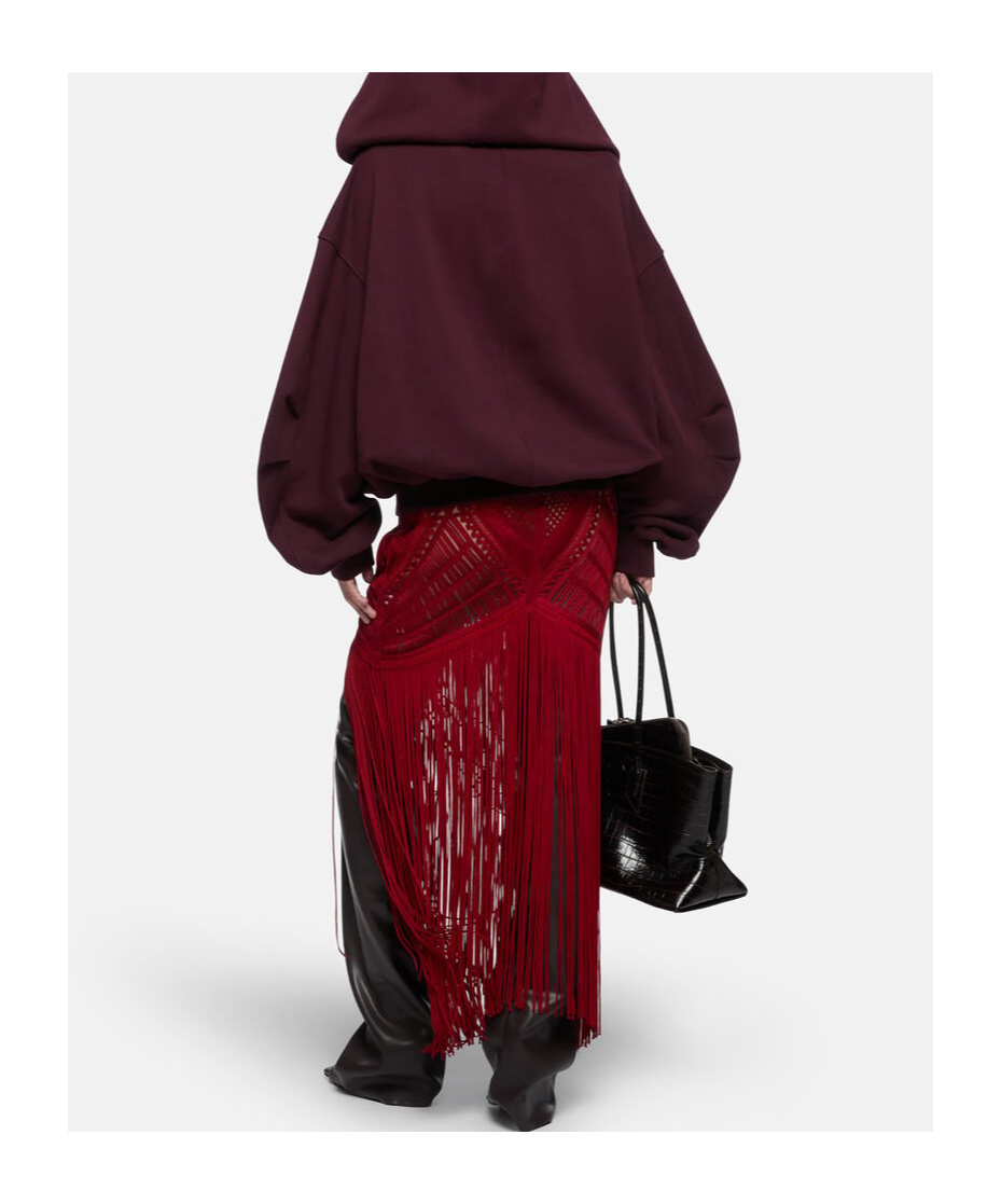 Attico Red Midi Dress In Red