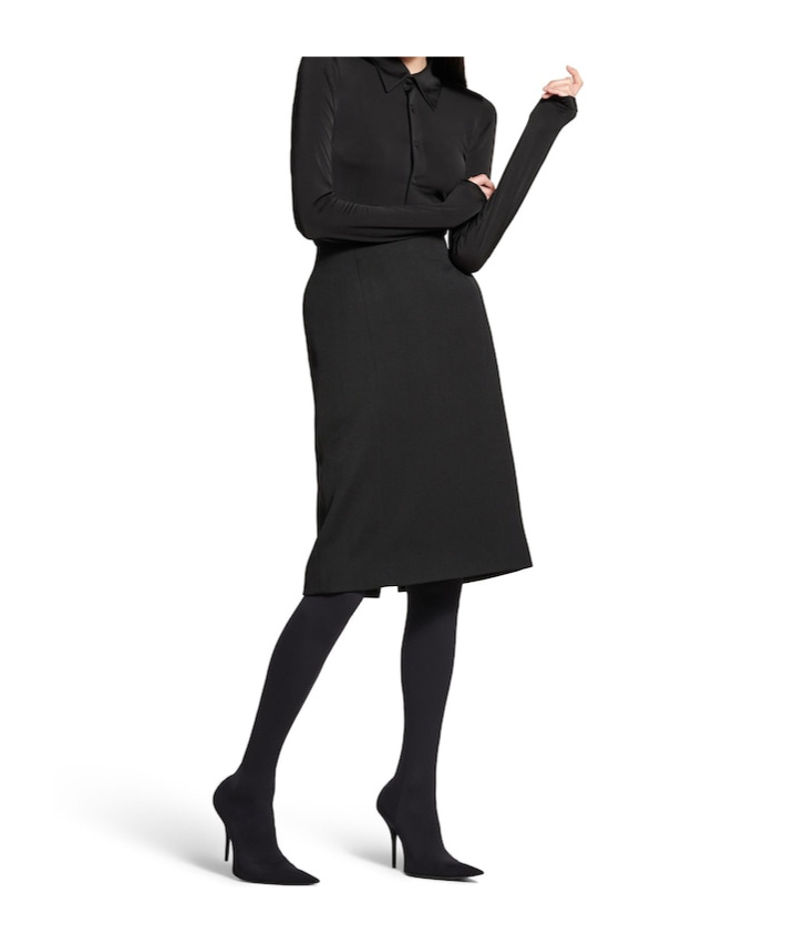 Balenciaga High Waist Skirt In Black