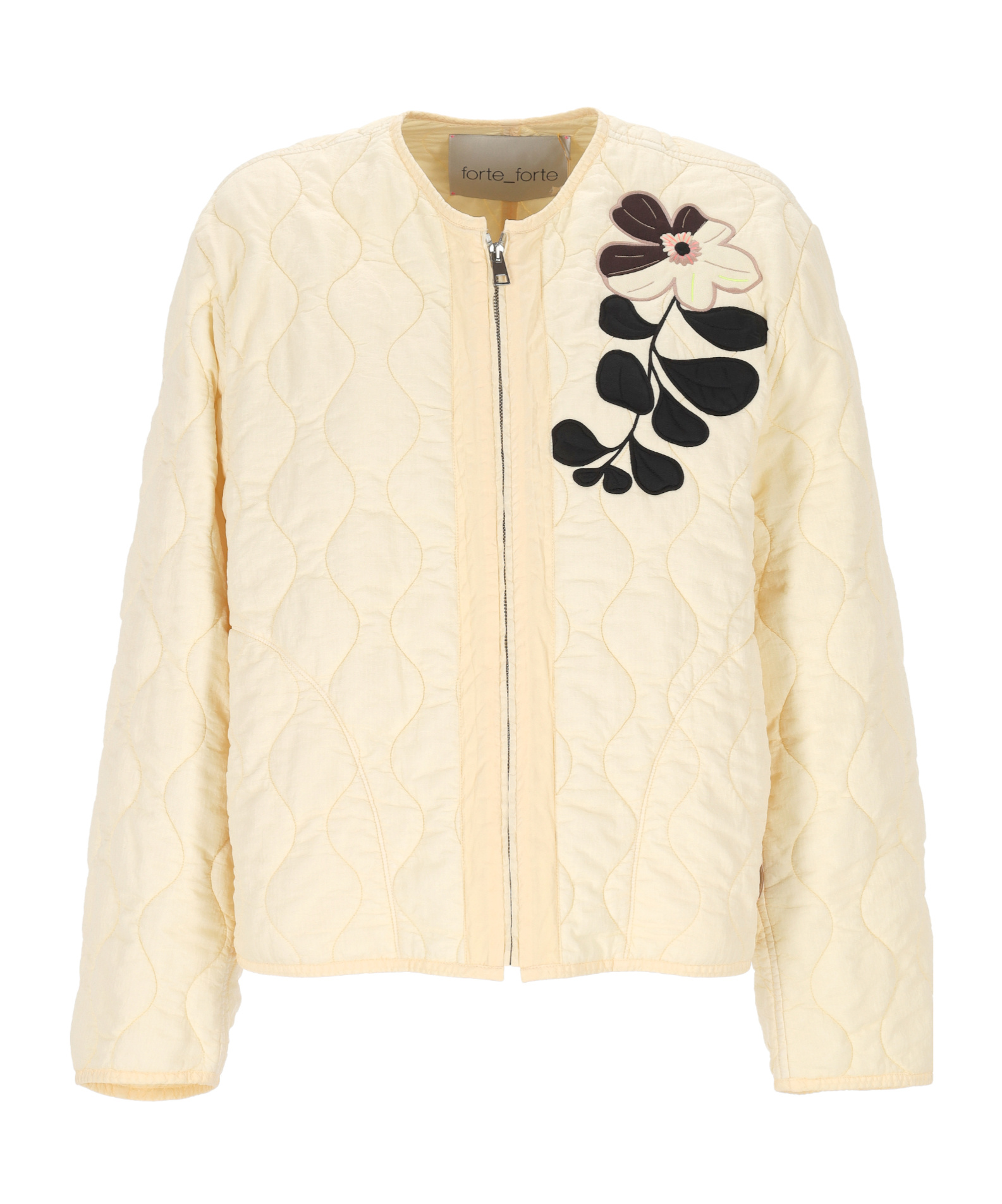 Forte Forte Bomber Jacket With Embroidery In Gold