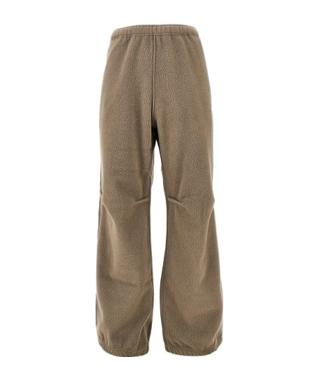 Mm6 Maison Margiela Fleece Pants With Inside-out Seams In Brown