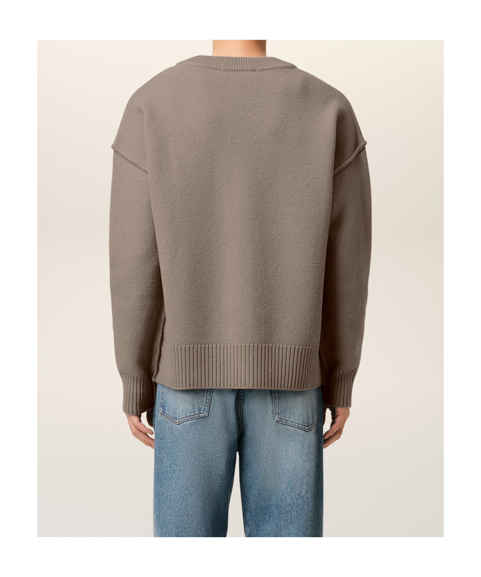 Ami Alexandre Mattiussi Ami Paris Cardigan In Gray