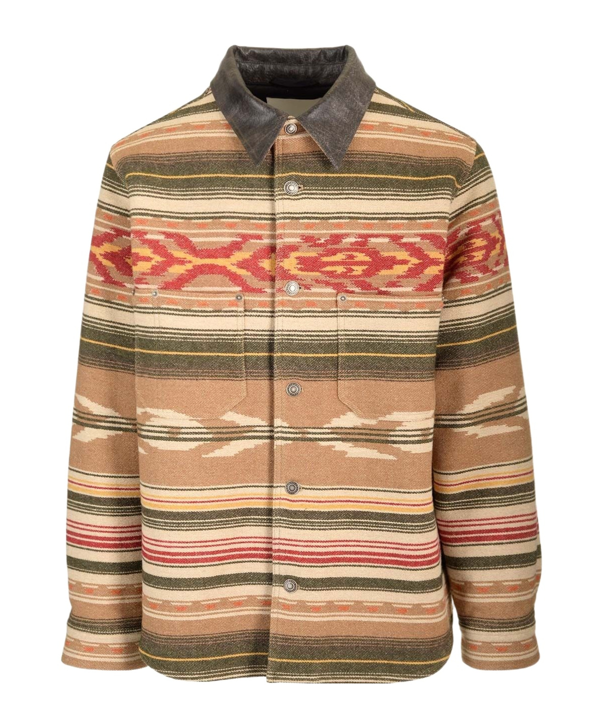 Isabel Marant Dalton Wool Blend Shirt Jacket In Beige