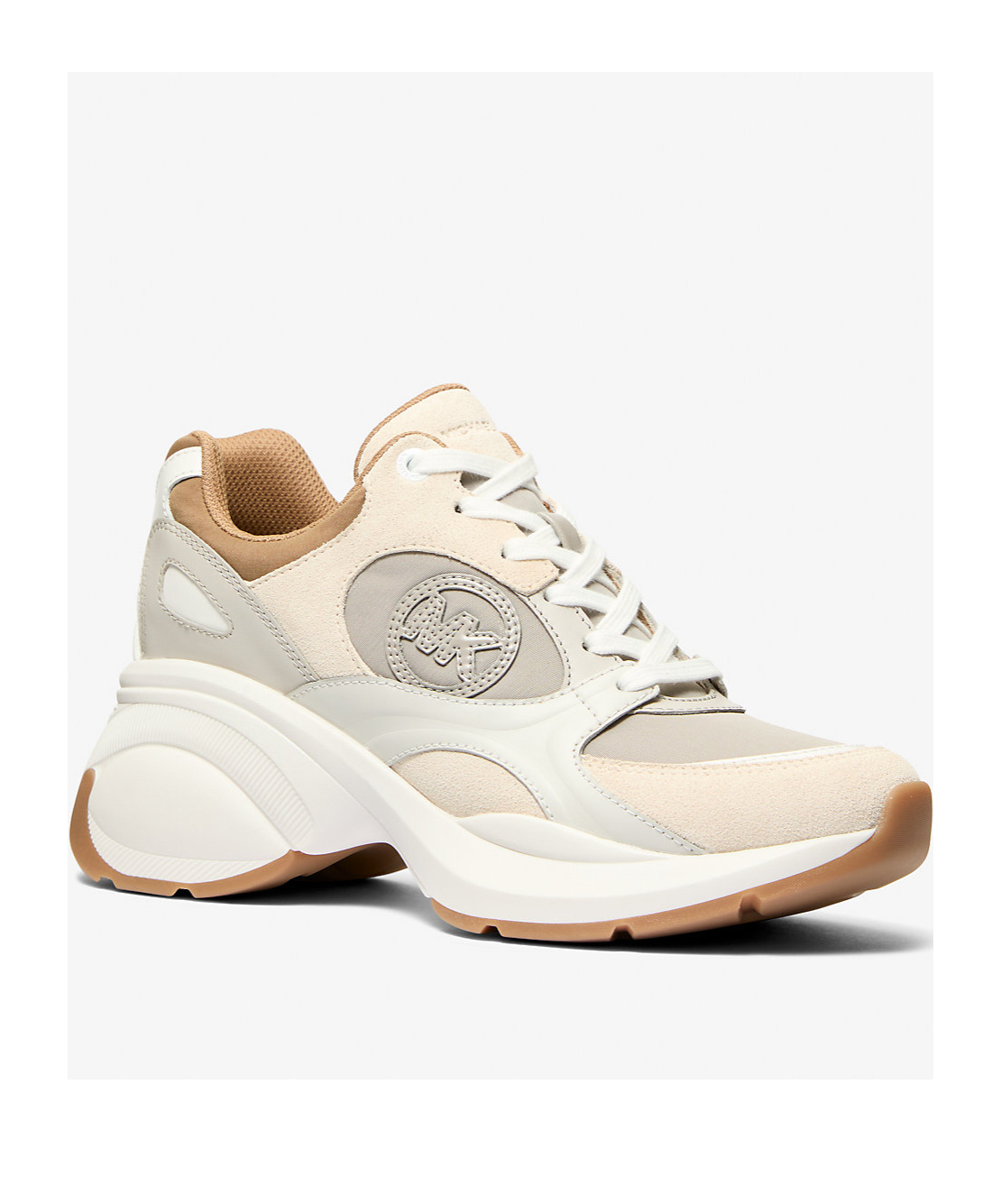 Shop Michael Michael Kors Zuma Lace-up Sneakers In White
